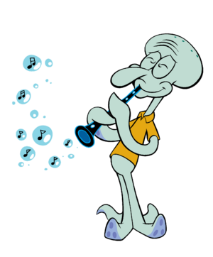 Squidward with clarinet stock art.png