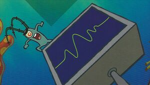 SpongeBob SquarePants Karen the Computer and Plankton on Monopoly Board.jpg